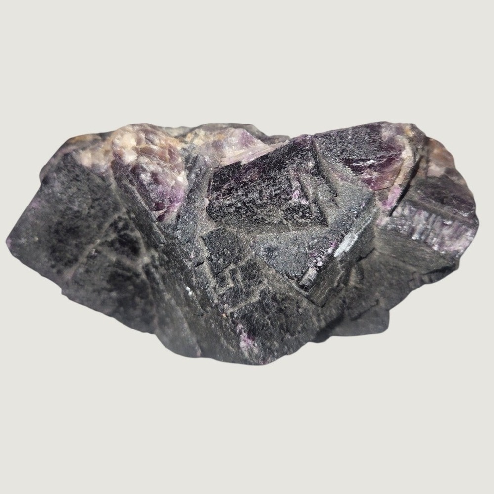 Natural Raw Purple Fluorite Crystal Specimen Rough Mineral Cluster 4 Inch